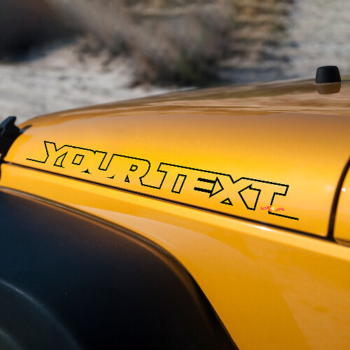 Adesivo in vinile con scritta per cofano laterale per Jeep Wrangler Rubicon Sahara