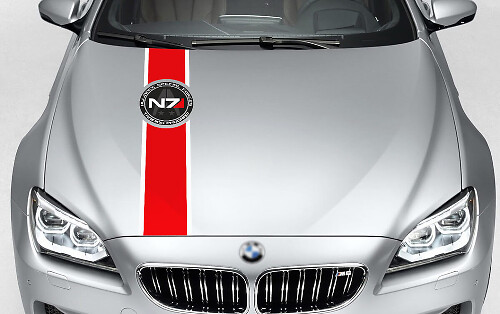 Adesivo in vinile a striscia per cofano N7 Alliance Special Forces per auto