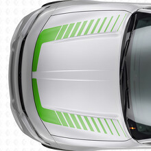 Adesivo in Vinile per Cofano con Strisce di Accento Stile Strobo per Dodge Charger 2015-2026_3