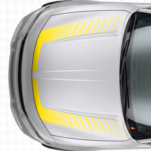 Adesivo in Vinile per Cofano con Strisce di Accento Stile Strobo per Dodge Charger 2015-2026_5