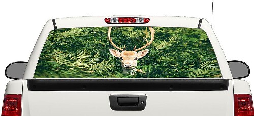 Deer Camo Hanting Lunotto Decal Sticker Pick-up Truck SUV Car 3