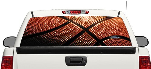 Adesivo in Vinile Stile Basket per Finestrino Posteriore di Pick-up e SUV