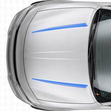 Adesivo Vinile Strisce Doppie Tnin Cofano per Dodge Charger 2015-2026_2