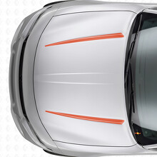 Adesivo Vinile Strisce Doppie Tnin Cofano per Dodge Charger 2015-2026_4