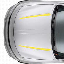 Adesivo Vinile Strisce Doppie Tnin Cofano per Dodge Charger 2015-2026_5