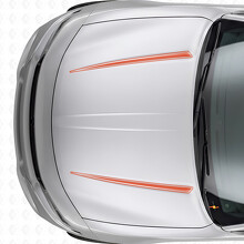 Adesivo in vinile per cofano con doppie strisce a contorno Twin per Dodge Charger 2015-2026_4