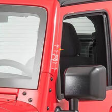 Adesivi in Vinile per Montante Porta Heart Pulse per Jeep Wrangler Rubicon_2