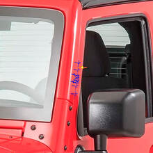 Adesivi in Vinile per Montante Porta Heart Pulse per Jeep Wrangler Rubicon_3