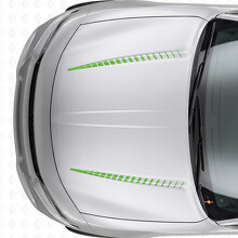 Adesivo Vinile Strisce Strobo Doppia Tnin per Cofano Dodge Charger 2015-2026_3