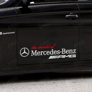 Abbina l'adesivo adesivo con logo per auto in vinile Mercedes Benz AMG World of Mercedes
