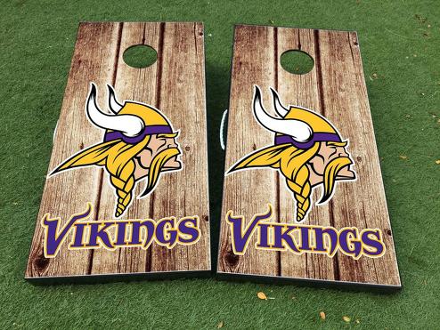 Minnesota Vikings Cornhole gioco da tavolo decalcomania AVVOLGIMENTI IN VINILE con LAMINATO
