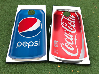 Coca Cola Pepsi Cornhole Gioco da tavolo Decalcomania INVOLUCRO IN VINILE con LAMINATO
