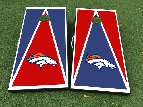 Denver Broncos Cornhole gioco da tavolo decalcomania AVVOLGIMENTI IN VINILE con LAMINATO