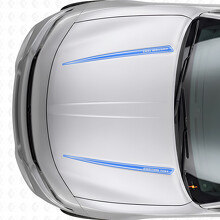 Adesivo in Vinile con Doppie Strisce Contorno Personalizzate per Cofano Dodge Charger 2015-2026_2