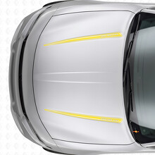 Adesivo in Vinile con Doppie Strisce Contorno Personalizzate per Cofano Dodge Charger 2015-2026_5