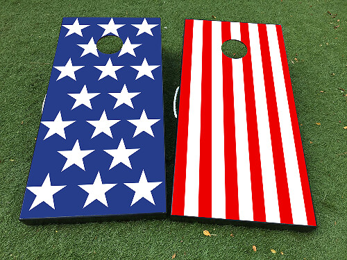 Set di Adesivi in Vinile con Bandiera Americana per Tavolo Cornhole