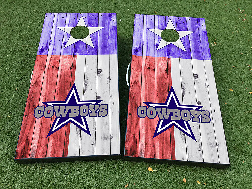 Set di Adesivi in Vinile per Tavolo Cornhole Stile Dallas Cowboys