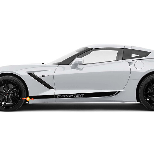 Adesivo in Vinile con Strisce Laterali Personalizzate per Chevrolet Corvette