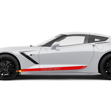 Porte laterali del testo personalizzato decalcomania per le strisce per gli adesivi di corvette Chevrolet
 2