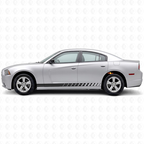 Adesivo in Vinile a Strisce Strobo Doppio Laterale per Dodge Charger 2011-2014_1