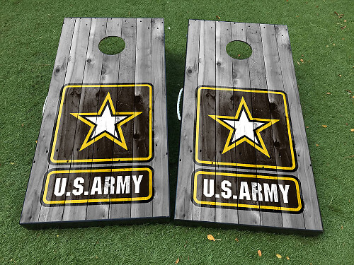 Set Adesivi Avvolgenti per Tavola Cornhole Stile Militare Esercito USA