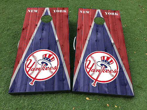Set di Adesivi in Vinile per Tavolo Cornhole Stile New York Yankees