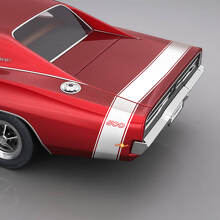 Kit Adesivi in Vinile a Strisce 500 per Baule Posteriore e Parafango Posteriore per Dodge Charger 500 1969_2