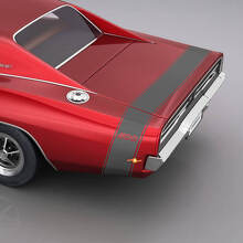 Kit Adesivi in Vinile a Strisce 500 per Baule Posteriore e Parafango Posteriore per Dodge Charger 500 1969_3