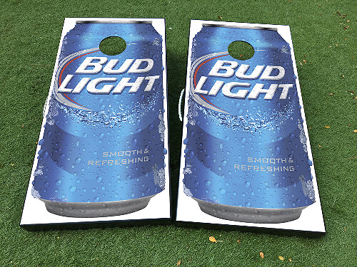 Set di Adesivi in Vinile per Tavola Cornhole con Lattina di Birra Bud Light