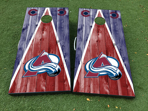 Set Adesivi in Vinile per Tavolo Cornhole Stile Colorado Avalanche