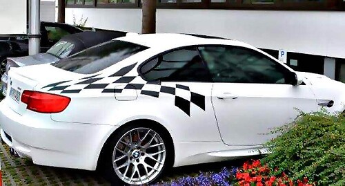 BMW LTW M3 E92 Specifici adesivi laterali posteriori della bandiera leggera specifica qualsiasi colore
