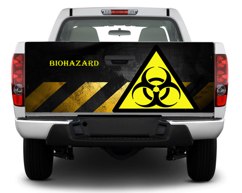 Rischio biologico Pericolo tossico Portellone posteriore Decal Sticker Wrap Pick-up Truck SUV Car