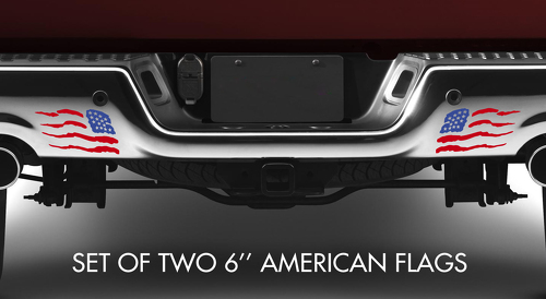 2x Std Reversed USA American Flag Stars Stripes Adesivo in vinile per camion per auto patriottico