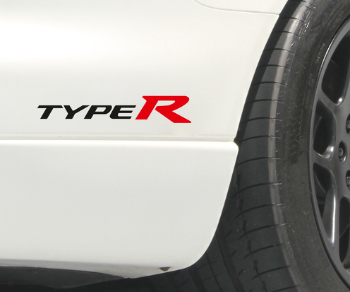 2x Type R Honda JDM Drift Sport Racing Car Vinyl Sticker Decal si adatta a Integra Civic Accord