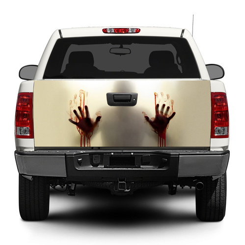 Zombie sangue aiuto Portellone posteriore Decal Sticker Wrap Pick-up Truck SUV Car