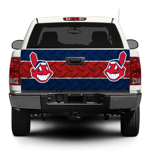 Cleveland Indians Baseball Portellone posteriore Decal Sticker Wrap Pick-up Truck SUV Car