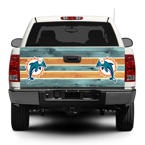 Miami Dolphins Football Logo Portellone posteriore Decal Sticker Wrap Pick-up Truck SUV Car