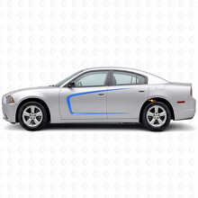 Strisce Stile C con Contorno Esterno Adesivo in Vinile Laterale per Dodge Charger 2011-2014_2