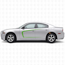 Strisce Stile C con Contorno Esterno Adesivo in Vinile Laterale per Dodge Charger 2011-2014_3
