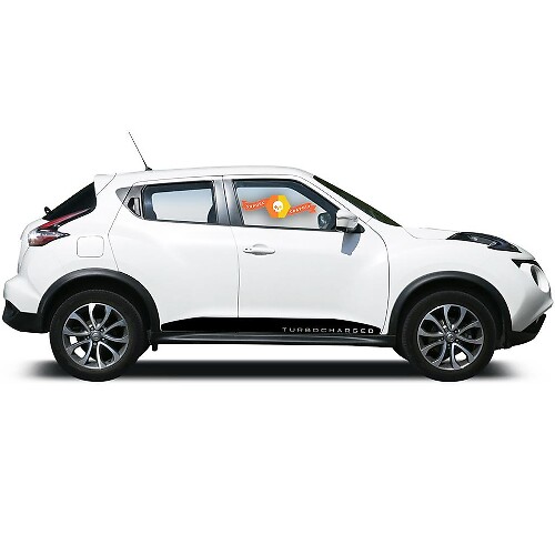 NISSAN JUKE Turbocompresso MOTORSPORT Vinyl Decal Sticker LATO STRISCIA decalcomania GRAFICO