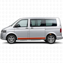 Kit di adesivi in vinile con striscia laterale brandizzata per Volkswagen T5 Multivan_4