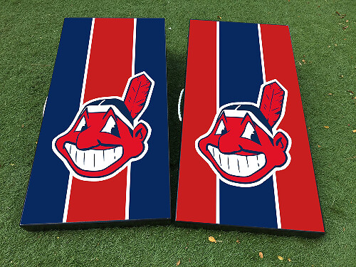 Adesivo per gioco da tavolo Cleveland Indians Baseball Cornhole Decalcomania INVOLUCRO IN VINILE con LAMINATO
