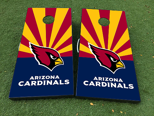 Set Adesivi in Vinile per Copertura Tavolo Cornhole Stile Arizona Cardinals