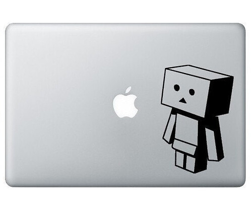 Danbo Guardando in basso Box Robot MacBook Laptop Vinile adesivo decalcomania
