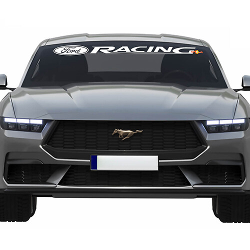 Decalcomania adesivo in vinile fustellato per parabrezza Ford Racing Mustang GRANDE DIE CUT RC085
