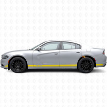 Adesivo Vinile Laterale con Strisce Doppie e Testo Personalizzato per Dodge Charger 2015-2026_5