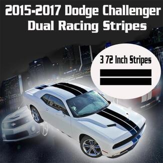 2015 2016 2017 Dodge Challenger Dual Racing Stripes Rally Adesivo in vinile