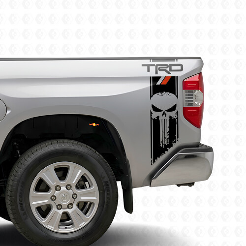 Adesivo in Vinile Strisce Teschio TRD Punisher per il Fianco Toyota Tundra