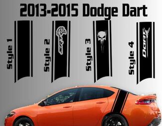 2013 - 2020 Dodge Dart Rear Racing Stripe Adesivo in vinile SXT SRT RT SRT8