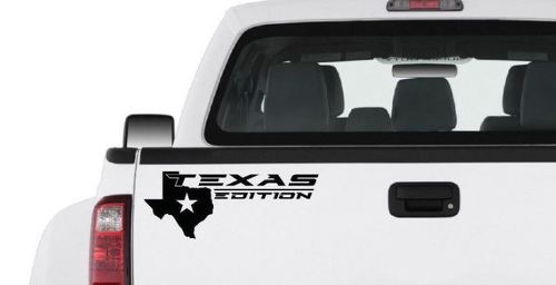 TEXAS EDITION Camion Vinyl Decal sticker sport racing logo mappa Letto pickup NERO